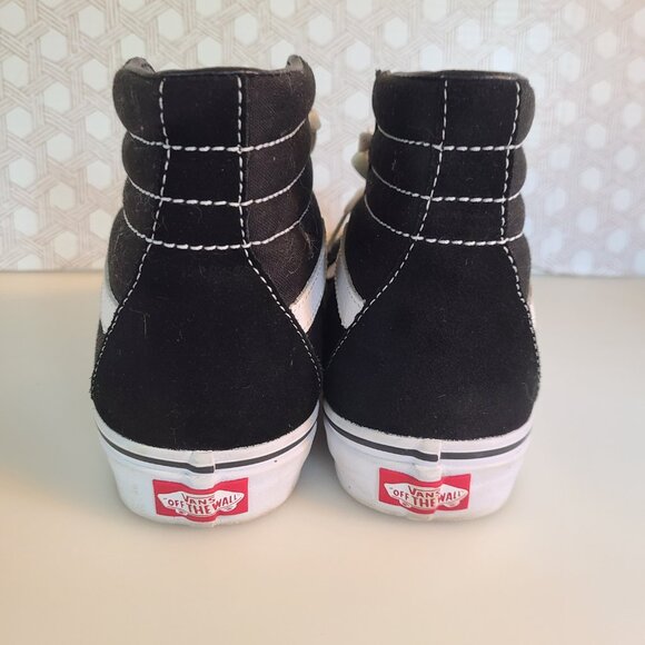 Black & White Vans Shoes Mens 6 Womens 7.5 Off The Wall - Picture 5 of 11